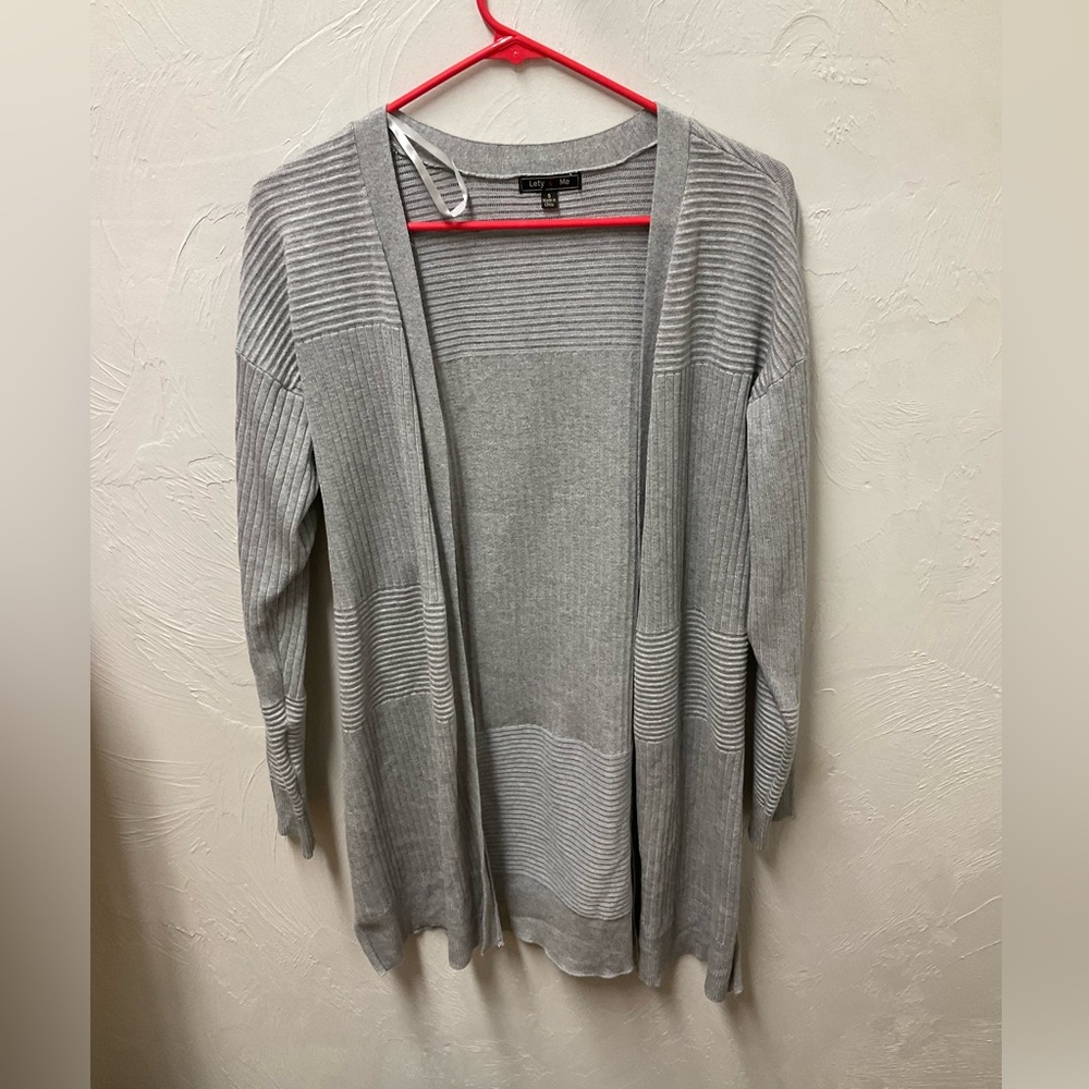 Light Gray Long Cardigan